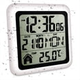 thumbnail image 1 of Reloj de Pared Grande para Baño, Resistente Al Agua, para Encimera de Baño, Medidor de Humedad y Temperatura A Prueba de Humedad, Reloj con Ventosa, 1 of 7