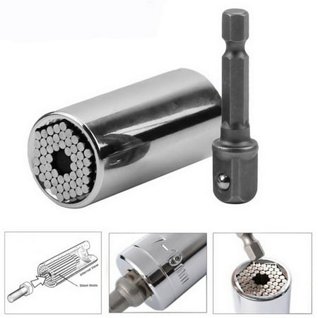 

2pcs Set Self-Adjusting Universal Socket Wrench Set Sockets Sleeve 7-19mm Power Drill Ratchet Bushing Spanner Key Gator Magic Grip Multi Hand Tools