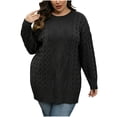 thumbnail image 3 of AGWOLF Cable Knit Sweaters for Women Plus Size Crewneck Pullover Tops Long Sleeve Chunky Jumpers Soft Cozy Warm Sweater XXXL, 3 of 7