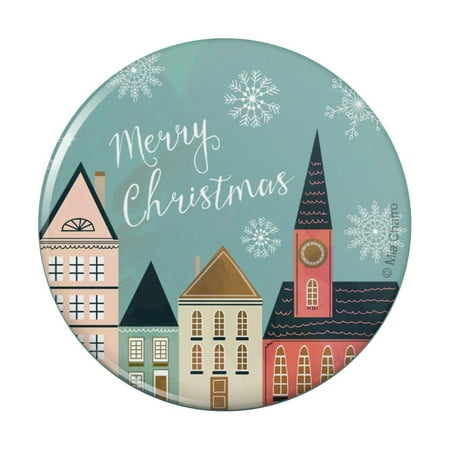 

Christmas Village Kitchen Refrigerator Locker Button Magnet