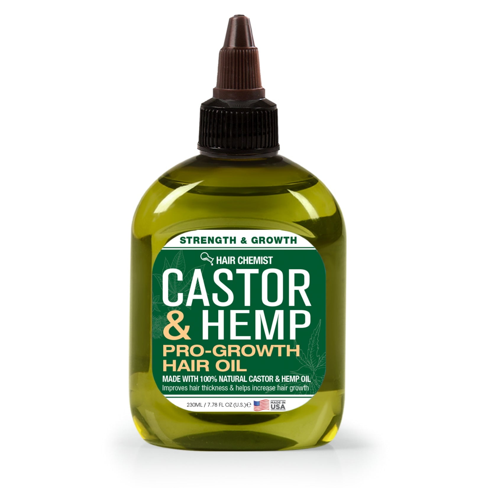 Hair Chemist Castor & Hemp Pro-Growth Hair Oil, Strengthening Scalp Treatment Blend, 7.1 oz