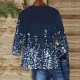 thumbnail image 2 of BSDJILFG Petite 3/4 Sleeve Blouses for Women,Loose Fit Summer Casual Floral Print Crewneck Pullover Tops, 2 of 4
