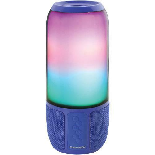 magnavox portable speaker with color changing lights