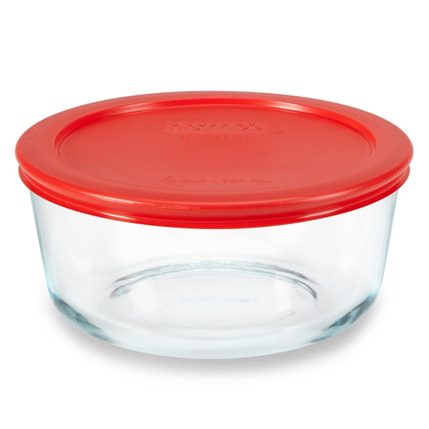 Recipiente de almacenamiento de alimentos Pyrex Simply Store de vidrio para 4 tazas