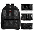 thumbnail image 2 of Solid Color Transparent See Through Mesh Stadium Approved Backpack for Travel and Commuting in Black, 2 of 2