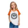 thumbnail image 4 of YUNAFFT T-shirts à Manches Raglan pour Enfants Imprimé Festival Orange Décontracté Manches Courtes Confort Ludique, 4 of 9