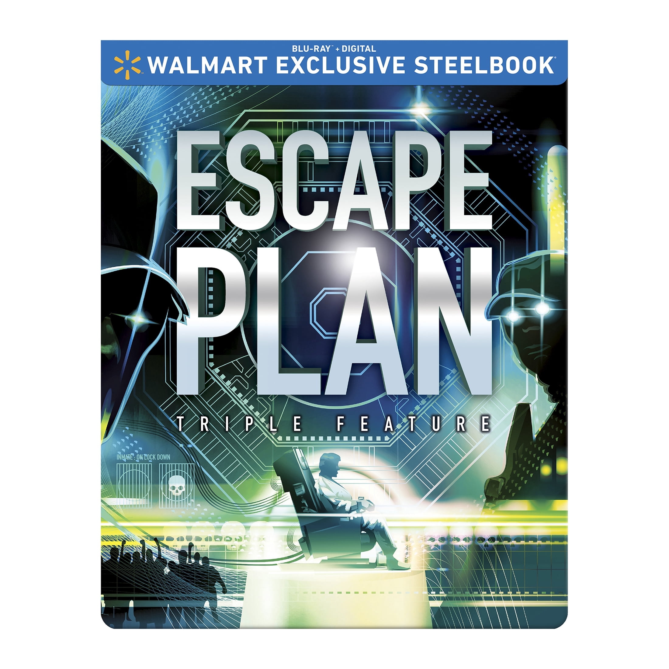 Escape Plan 1-3 Trilogy (Steelbook) (Blu-ray + Digital) Lionsgate Action