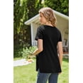 thumbnail image 5 of Weardear Maternity Shirts Side Split Tops Short Sleeve Crew Neck Tops(1 pack ), 5 of 7