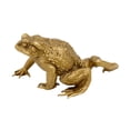 thumbnail image 2 of Estatua de mascota de té de sapo chino, artesanía de latón, coleccionable, centro de mesa, mesa de riqueza, oficina, hogar, 6 x 2,7 x 4 cm, decoración, 2 of 10