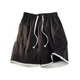 thumbnail image 4 of Gym Shorts Men Color Block Drawstring Casual Straight Leg Workout Shorts Men With Pockets, 4 of 4