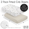 thumbnail image 2 of Sweet Jojo Designs Serengeti Animals Beige Black and White Fitted Crib Sheets 2 Piece Set, 2 of 6