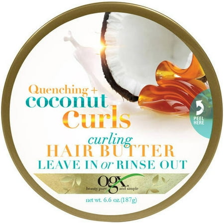 OGX Quenching Coconut Curls Curling Hair Butter 6.6 oz. (Best Overnight Curls For Short Hair)