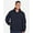 Navy/ Black, variant on Harriton M740 Unisex Fleece Lined Nylon Jacket-Navy/ Black-XS