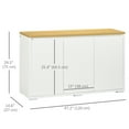 thumbnail image 3 of HOMCOM Armoire de Rangement Buffet Bahut avec 3 Portes Blanc, 3 of 10