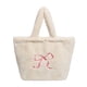 thumbnail image 1 of Bolso Mano Con Lazo Esponjoso Piel Hombro Portátil Gran Capacidad Lana Cordero Ins (beige), 1 of 9