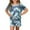 Light Blue, variant on ATOGUTA Girls Summer Outfits 2 Piece Tie-Dye Short Sets Casual T-Shirt and Shorts Set Cute Clothing Sets Blue, Size 3T-14