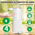 thumbnail image 2 of Dispensador Automático de Jabón, Dispensador de Jabón Espumoso sin Contacto para Baño, Dispensador Eléctrico de Jabón para Manos y Platos, 4 Niveles Ajustable Impermeable para Montaje en Pared, 2 of 8