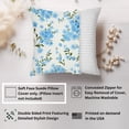 thumbnail image 2 of Ethan Taylor Floral Throw Pillow Soft Cushion Cover 'Blue Flower Floral Modern Cottagecore Pattern IV Flowers Modern' Cottage Pattern Decorative Square Accent Pillow Case, 18x18 Inches, Blue, White, 2 of 5