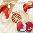 thumbnail image 5 of 2 Pcs Pastry Cutter and Edge Decorator, Dough Cutter Baking Accessories Pizza Cutter, Pizza Pastry Grid Cutter Pastry Cake Decoration Cutter Plastic Wheel Roll, 5 of 5