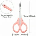 thumbnail image 6 of FACEGA 2 Pack Curved Craft Scissors Small Scissors Beauty Eyebrow Scissors Stainless Steel Trimming Scissors for Eyebrow Eyelash Extensions, 6 of 7