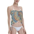 thumbnail image 4 of Kll Round Mandala Print Women'S Sarong Coverups Short Bathing Suit Wrap Skirt Beach Wrap Swimsuit Cover Ups, 4 of 7