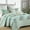 Green/Blue, variant on PANGUSHAN 3-Pieces Ivory Cream Floral Quilt Bedding Sets, King