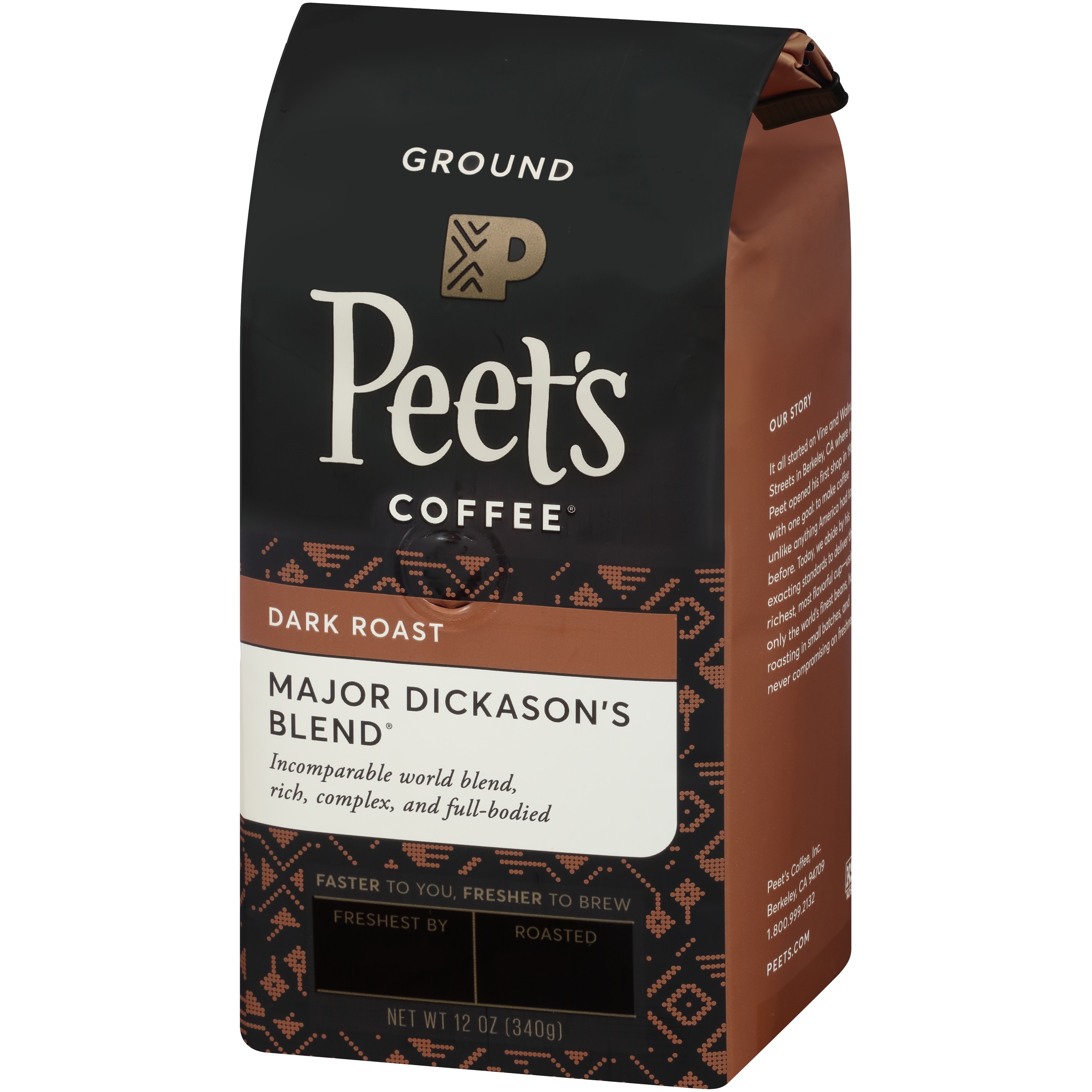 Peet's Coffee Major Dickason's Blend Dark Roast Ground Coffee, 12 oz. - image 5 of 6
