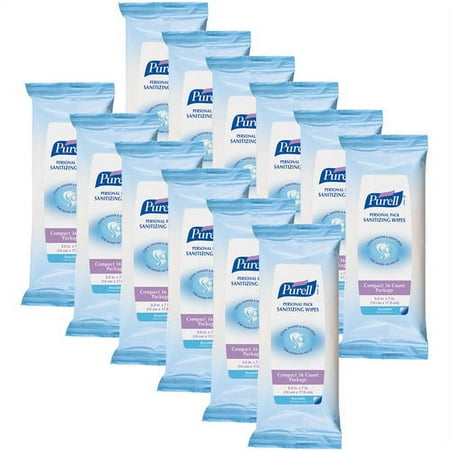 PURELL Sanitizing Wipes Personal Pack, 36 count, Pack of 12