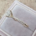 thumbnail image 3 of solitaire jewels 2CT Cushion Moissanite Hidden Halo Engagement Ring For Women, 14K Yellow Gold, 3 of 4