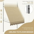 thumbnail image 3 of Outsunny 6.5' x 4' Retractable Awning, Non-Screw, Beige, 3 of 9