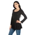 thumbnail image 2 of Women's Long Sleeve Scoop Neck Tunic Top, 2 of 4