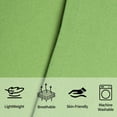 thumbnail image 2 of Lorviah 1800 Thread Count Soft Flat Sheet, Easy Care Breathable Cooling Top Sheet, Queen Size, Sage Green, 2 of 5