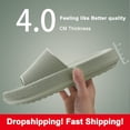 thumbnail image 2 of Zapatillas de casa antideslizantes, chanclas para mujer, sandalias de moda para mujer, suela blanda de EVA, toboganes para interiores, plataforma gruesa, zapatilla Simple en la nube Tan Jianjun unisex, 2 of 2