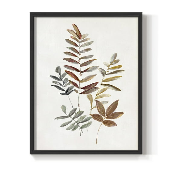 Autumn Leaves I Framed Print in Black Solid Wood Framed Print No Nail Hanging