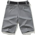 thumbnail image 4 of Owordtank Mens with Pockets Bermuda Shorts Casual Beach Outdoor Pure Color Cargo Shorts, 4 of 6