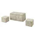 thumbnail image 6 of 18" X 36" X 18" Pattern Fabric Upholstery 3Pc Pk Bench & Ottomans, 6 of 6