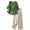 Green, variant on Yuanlook Women's Linen 2 Piece Outfits,Long Sleeve Shirts & Wide Leg Pants Loose Fit Casual Set for Travel Vacation
