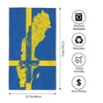 thumbnail image 2 of Sweden Map Flag Hand Towel Ultra Soft Bath Towels Kitchen Dish Guest Towel For Spa Gym Home Decor 15.7"X27.5", 2 of 7