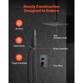thumbnail image 6 of 10-Inch Square Rainfall Shower System with Handheld Spray, Ceiling Mount Faucet Set, 6 of 6