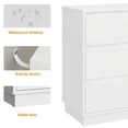 thumbnail image 6 of Heynemo Wide Nightstand with 3 Drawers, White Nightstand for Bedroom, Large End Table Bedside Table for Home and Office, 6 of 6