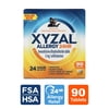 Xyzal 24 Hour Allergy Relief Medicine, Original Prescription Strength Antihistamine, Levocetirizine Dihydrochloride Tablets, 5 mg, 90 Count