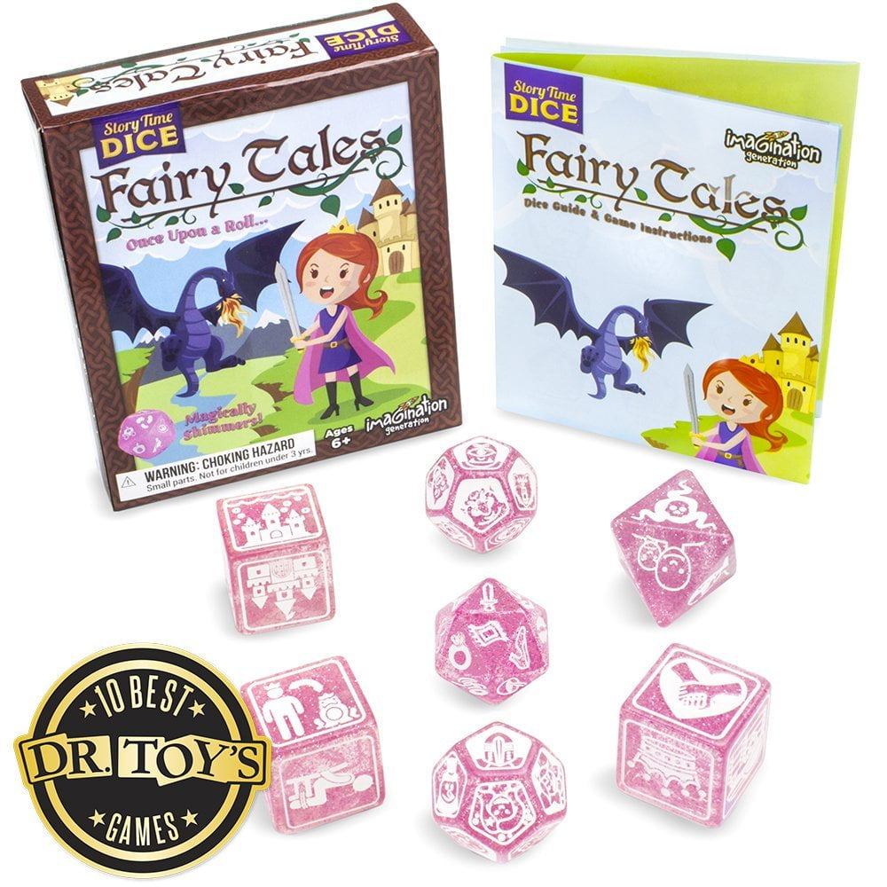 Fairy TalesJumbo Polyhedral Storytelling Story Time Dice Glittery Shimmer! 