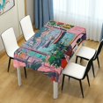 thumbnail image 4 of Yayeee Tablecloths 60" x 60" Rectangle Wrinkle Resistant Party Table Cover, Pink Door, 4 of 8