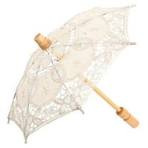FRCOLOR Elegant Lace Umbrella Prop Wedding Party Bridal Umbrella Wedding Photography Prop Umbrella Craft