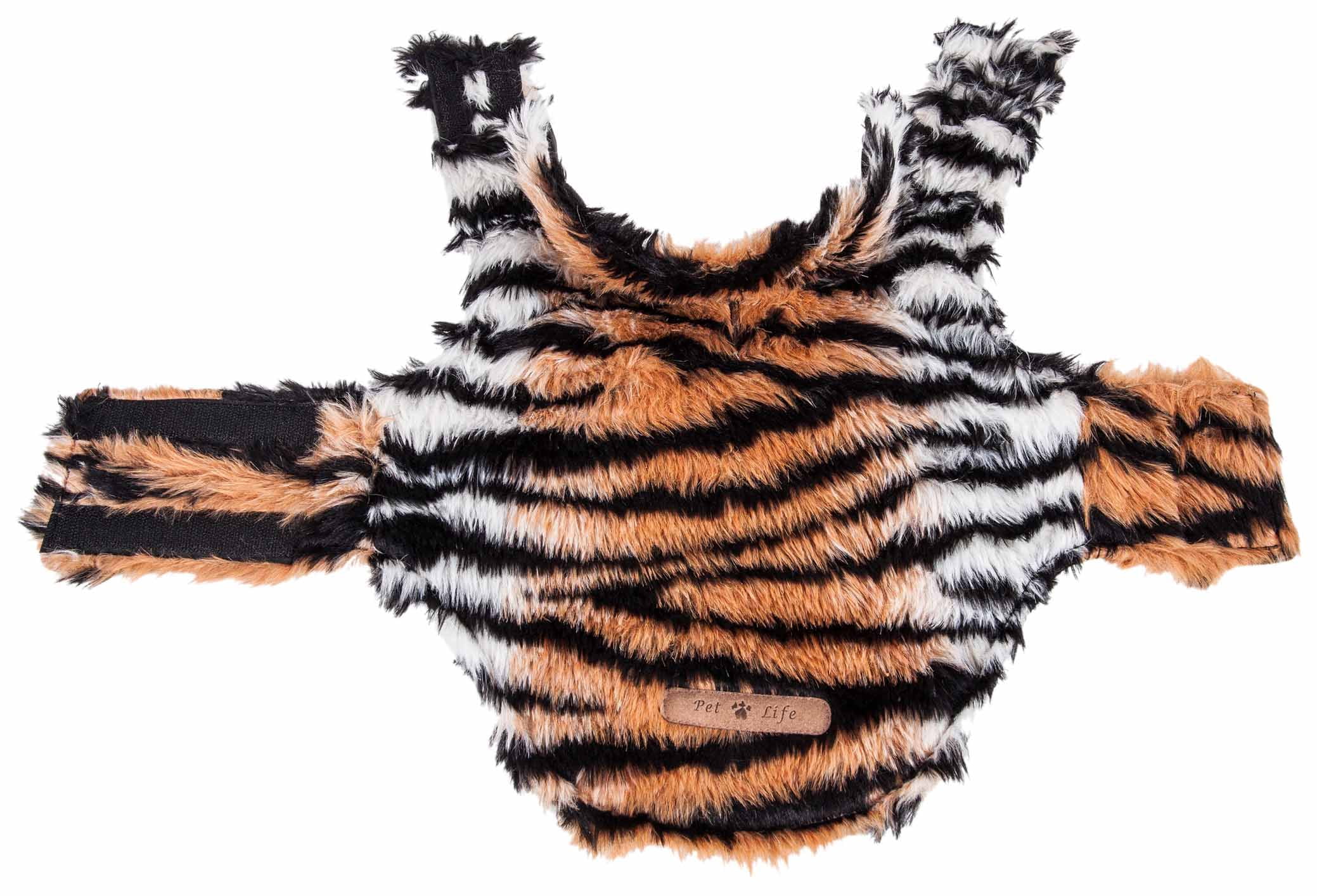 Pet Life ® Luxe 'Tigerbone' Tiger-Patterned Mink Fashion Fur Dog Jacket