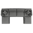 thumbnail image 3 of Modway Commix 6-Piece Outdoor Patio Sectional Sofa in Charcoal, 3 of 10