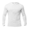 thumbnail image 3 of Men's Athletic Hoodie Workout Pullover Sport Sweatshirt Comfortable Breathable Gym Running Casual Fitness Apparel Men's Oversized Tee Summer Tops Streetwear, 3 of 5