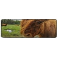 thumbnail image 5 of Dreamtimes Highland Cow Runner Rug 2'x6' Kitchen Rug Non Slip with Rubber Backing Green Pasture Washable Soft Area Rug Carpet Entryway Rug Runner for Hallway Bedroom Kitchen Decor, 5 of 6