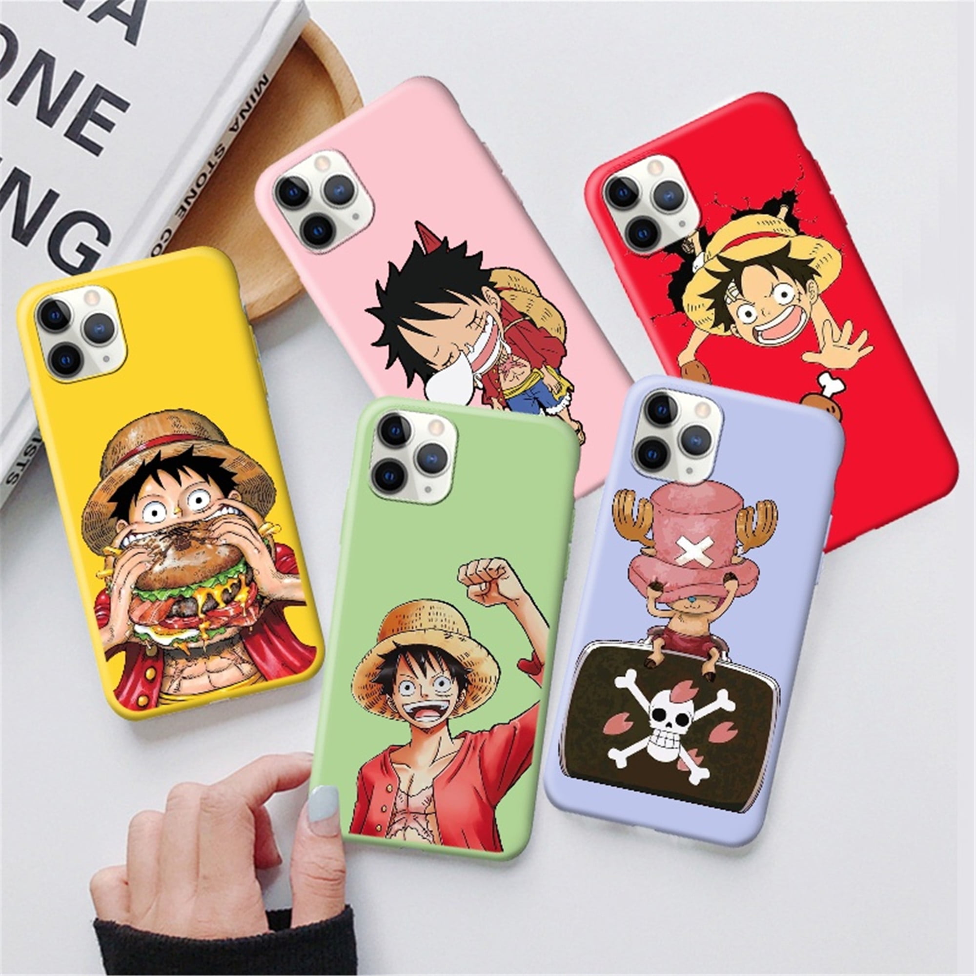 for iPhone 6/6s for iPhone Xs Max Cover Cute Japan Cartoon Anime One Piece Luffy Soft Silicone Case Cover for iPhone Xs Max XR 6S 7 8 Plus for iPhone Xs Max Case 