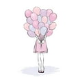 thumbnail image 3 of Pavlova, Martina 11x14 Black Modern Framed Museum Art Print Titled - Balloons, 3 of 5